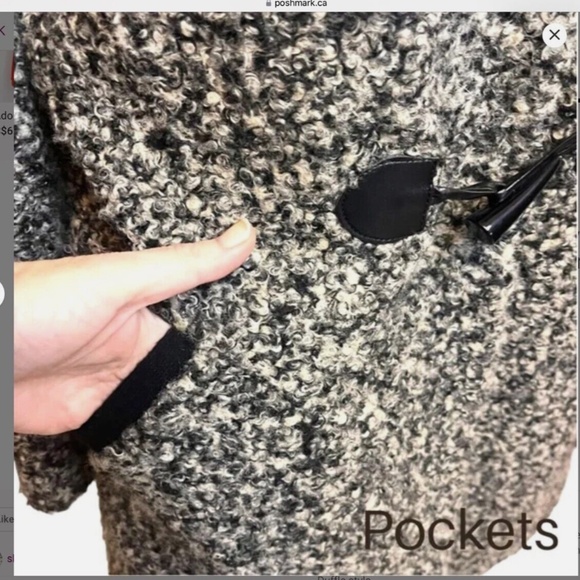 Michael Tyler Boucle Coat with Toggle Closure and Soft Fleece Lining Size XL - Picture 5 of 12